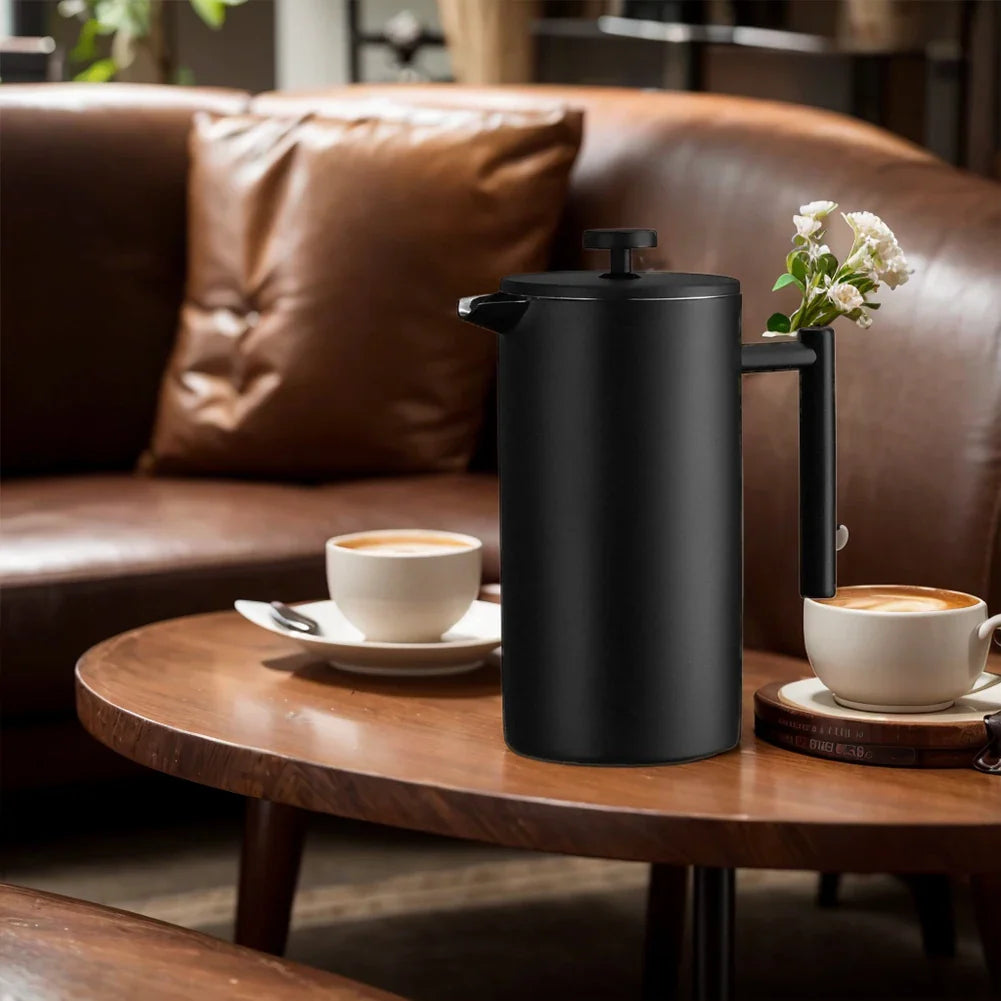 Edelstahl French Press Doppelwandig Isolierte Kaffee Tee Maker | Karnz