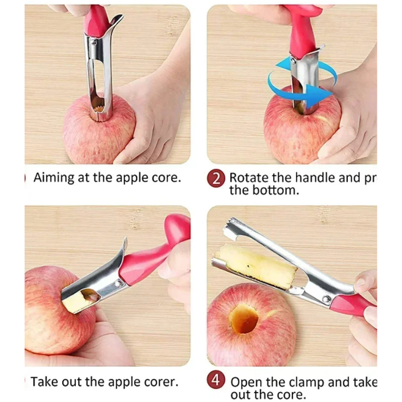 Edelstahl Obstkernentferner Werkzeug Premium Apfelausstecher Entferner | Karnz