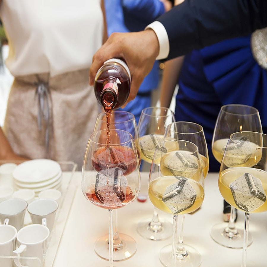 Edelstahl-Eiswürfel Wiederverwendbare Kühlsteine für Whiskey Wein | Karnz