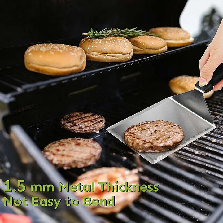 Edelstahl große Grillwender mit Schneidekanten Werkzeug für BBQ | Karnz