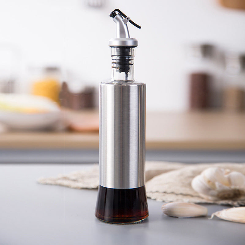 Edelstahl Ölflasche Glas Küchenkrug Lagerdispenser | Karnz