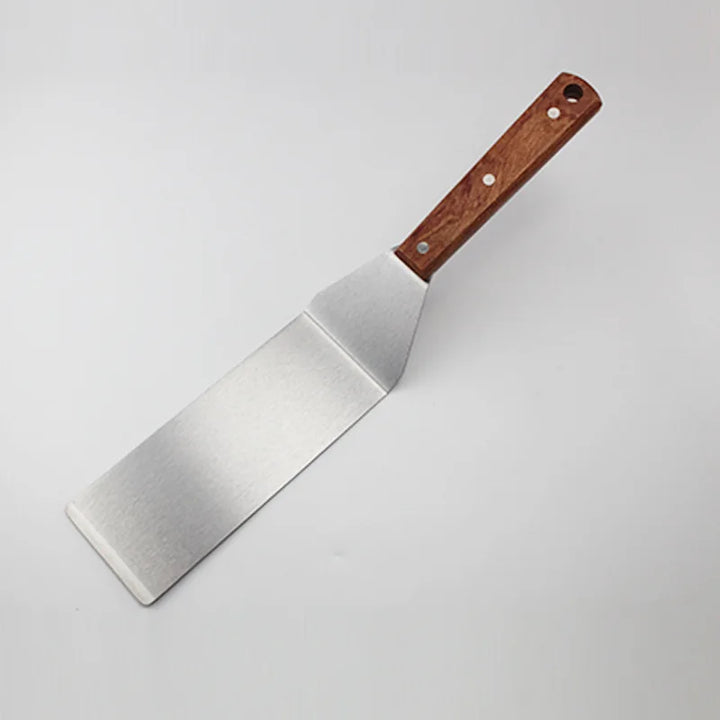Edelstahl Spatel Schaber mit Holzgriff Grillwender | Karnz