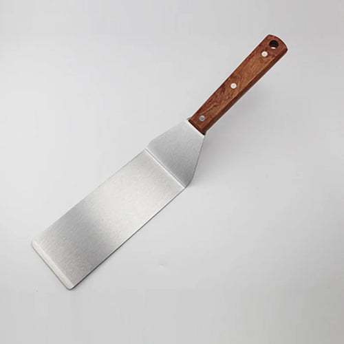 Edelstahl Spatel Schaber mit Holzgriff Grillwender | Karnz