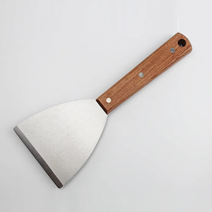 Edelstahl Spatel Schaber mit Holzgriff Grillwender | Karnz