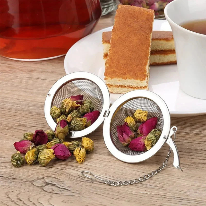 Edelstahl Teeball-Infusor Mesh loser Teesieb mit Kette | Karnz