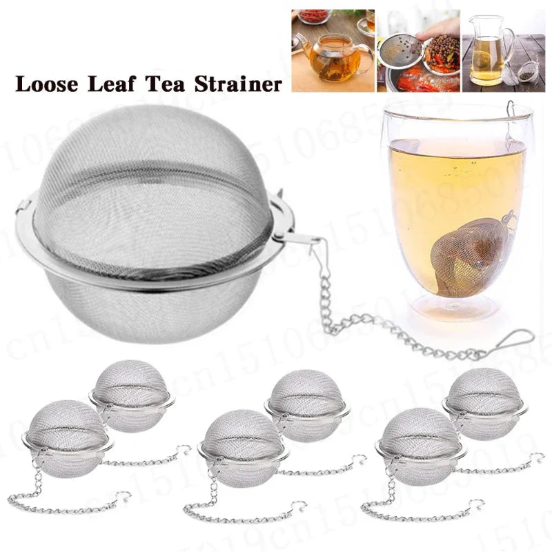 Edelstahl Teeball-Infusor Mesh loser Teesieb mit Kette | Karnz