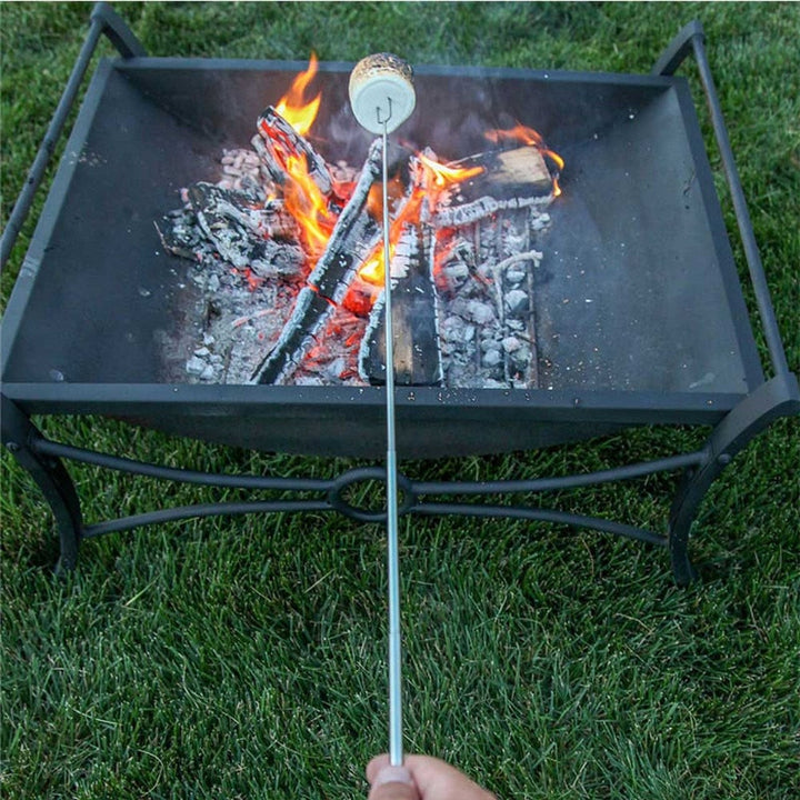 Edelstahl Holzgriff Verstellbarer BBQ-Gabelspieß | Karnz