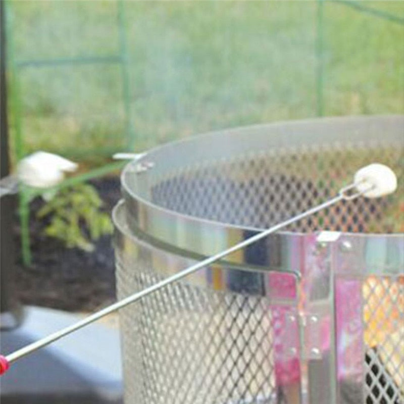 Edelstahl Holzgriff Verstellbarer BBQ-Gabelspieß | Karnz