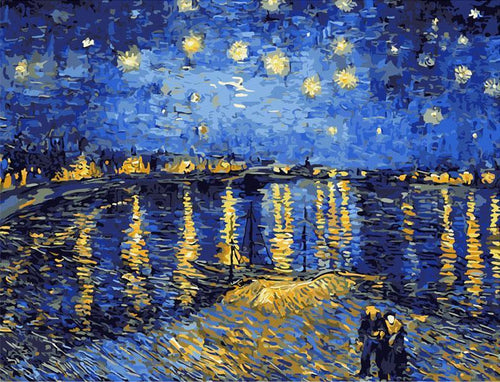Sternenhimmel Rhône - Van-Go Malen nach Zahlen Kit | Karnz