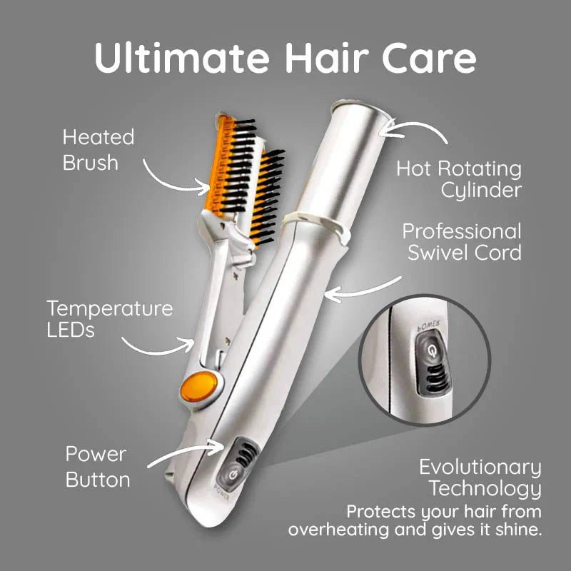 STYLESPIN – 2-in-1 rotierende Haarbürste mit einstellbaren Temperaturstufen