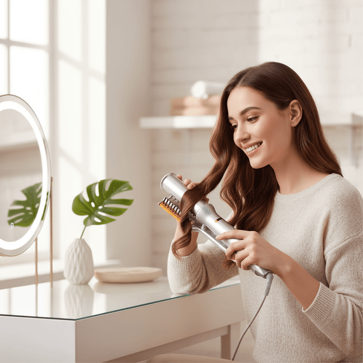 STYLESPIN – 2-in-1 rotierende Haarbürste mit einstellbaren Temperaturstufen