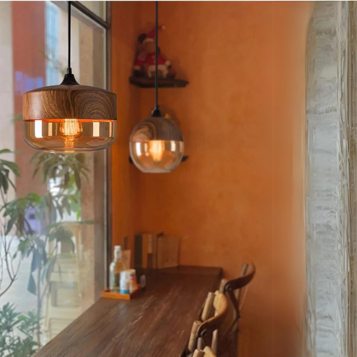 Karnz | Stilvolle skandinavische Holz-Deckenlampe - NordLuna