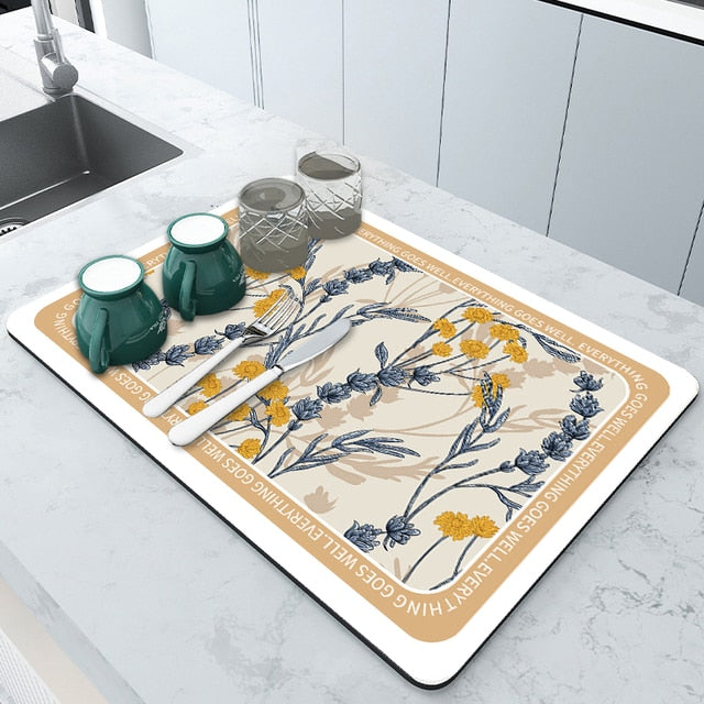 Superabsorbierende Drainagematte Küchenspüle Badezimmer Wasserhahn absorbierende Matte | Karnz