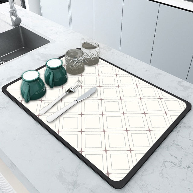 Superabsorbierende Drainagematte Küchenspüle Badezimmer Wasserhahn absorbierende Matte | Karnz