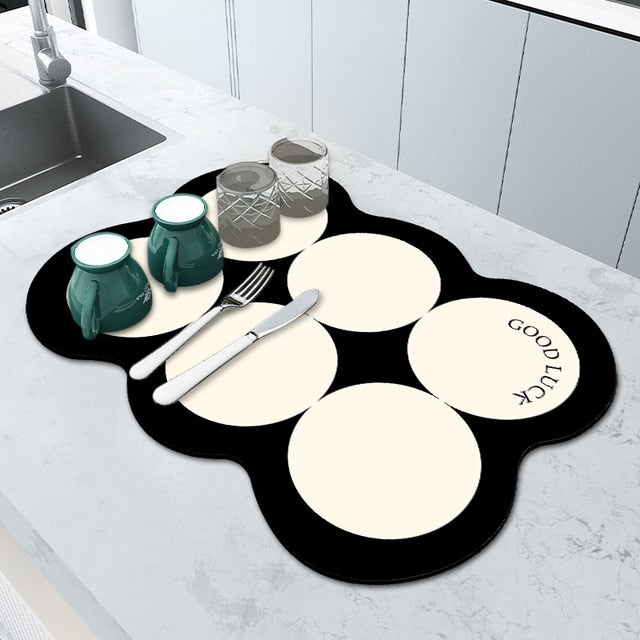 Superabsorbierende Drainagematte Küchenspüle Badezimmer Wasserhahn absorbierende Matte | Karnz