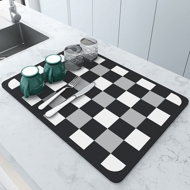 Superabsorbierende Drainagematte Küchenspüle Badezimmer Wasserhahn absorbierende Matte | Karnz