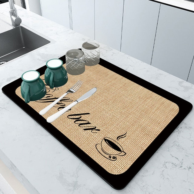 Superabsorbierende Drainagematte Küchenspüle Badezimmer Wasserhahn absorbierende Matte | Karnz