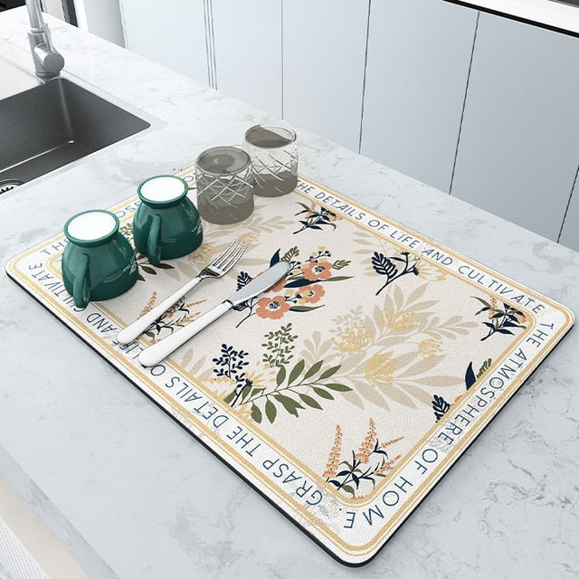 Superabsorbierende Drainagematte Küchenspüle Badezimmer Wasserhahn absorbierende Matte | Karnz