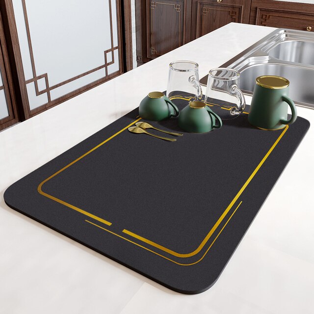 Superabsorbierende Drainagematte Küchenspüle Badezimmer Wasserhahn absorbierende Matte | Karnz