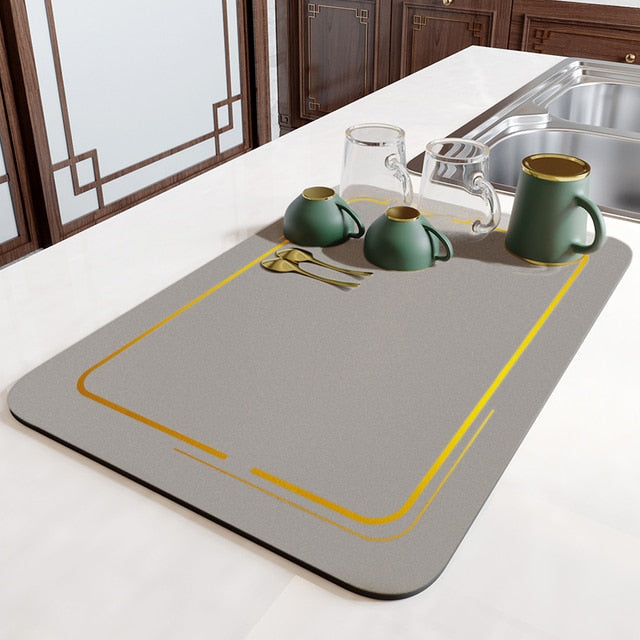 Superabsorbierende Drainagematte Küchenspüle Badezimmer Wasserhahn absorbierende Matte | Karnz