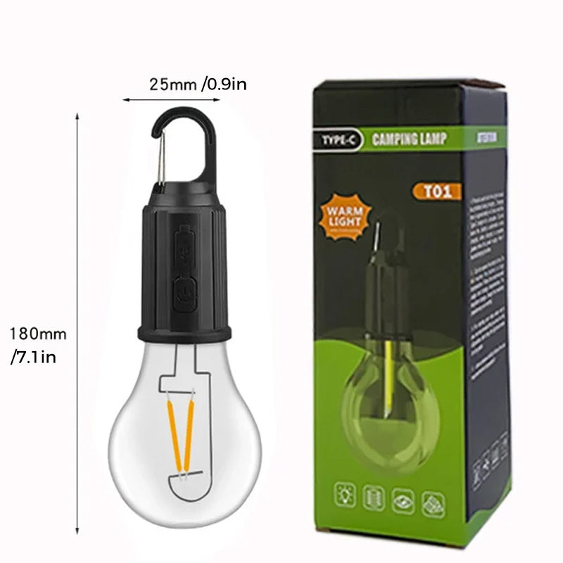 Outdoor Camping Hängende Type-C Lade Retro Glühbirne Licht | Karnz