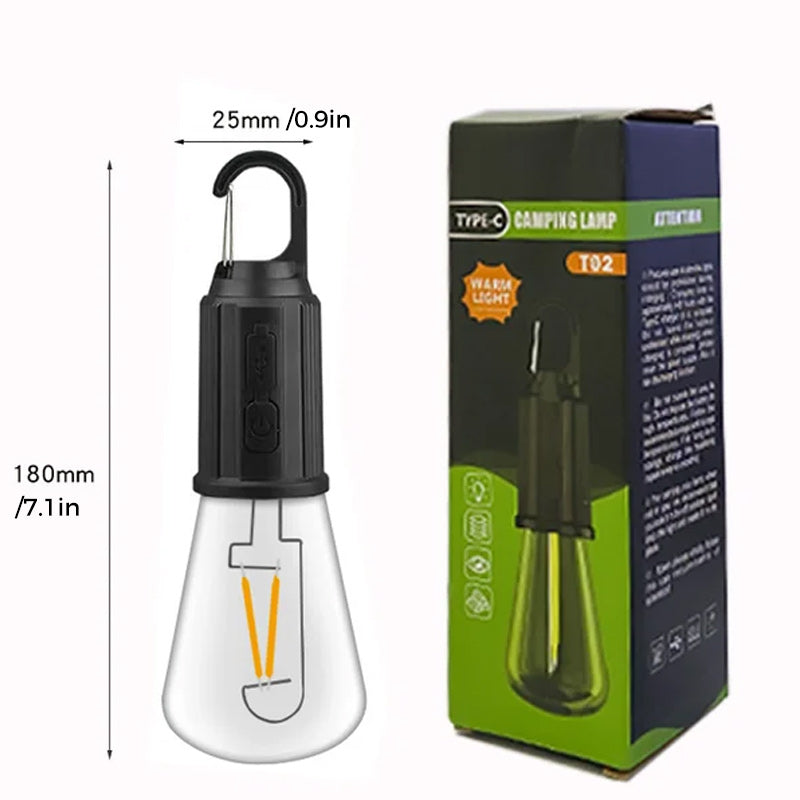 Outdoor Camping Hängende Type-C Lade Retro Glühbirne Licht | Karnz