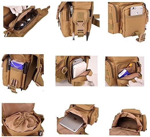Haltbare taktische Oberschenkeltasche für Männer – wasserabweisendes Mehrfachfachdesign | Karnz
