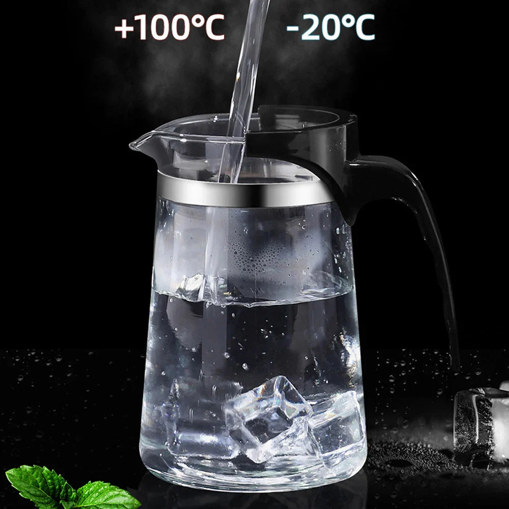 Teekanne für Tee mit Sieb Glas Teekanne Hitzebeständige Teekanne | Karnz