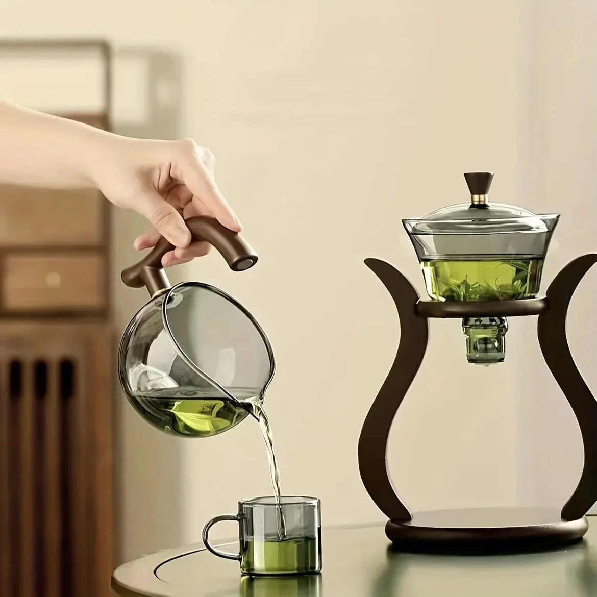 Teeset Halbautomatische Teekanne mit Infuser Magnetischer Schalter Glaswaren | Karnz