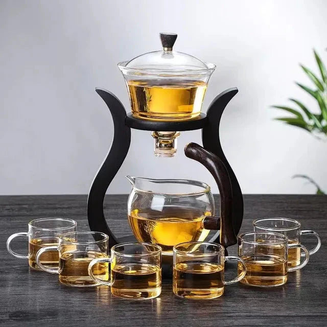 Teeset Halbautomatische Teekanne mit Infuser Magnetischer Schalter Glaswaren | Karnz