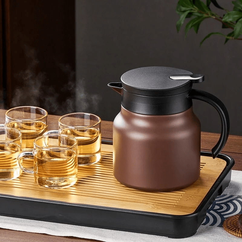 TeaLuxe – Isolierte Teekanne mit Edelstahl- und Keramiksieb für heißen oder kalten Tee