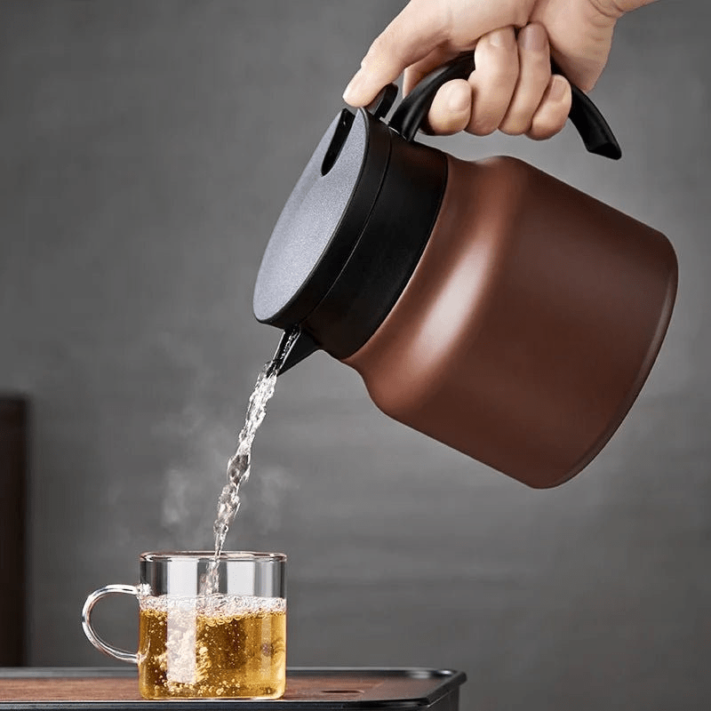 TeaLuxe – Isolierte Teekanne mit Edelstahl- und Keramiksieb für heißen oder kalten Tee