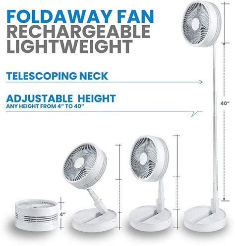 Tragbarer wiederaufladbarer faltbarer Tischventilator | Karnz