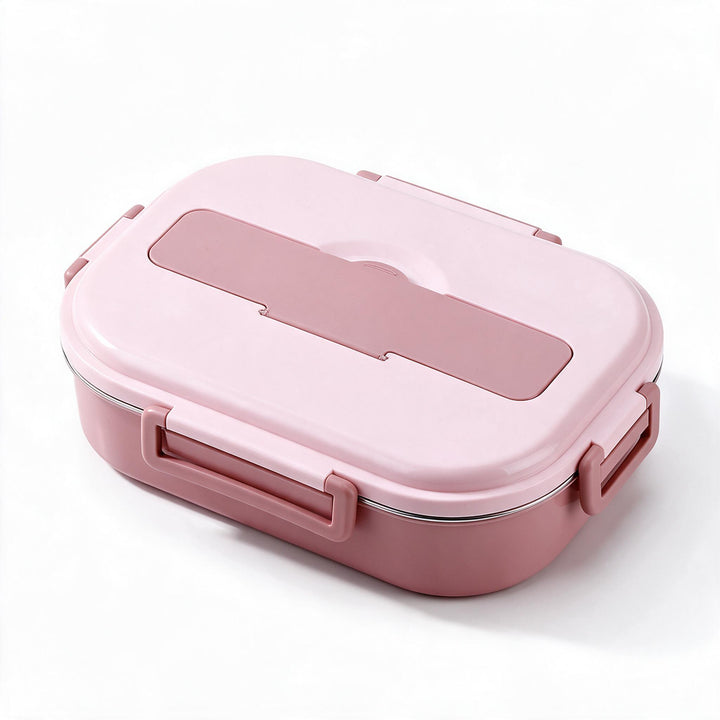 Thermo-Lunchbox aus Edelstahl – innen aus Edelstahl – 3 oder 4 Fächer mit Suppenschüssel – Wanduhr