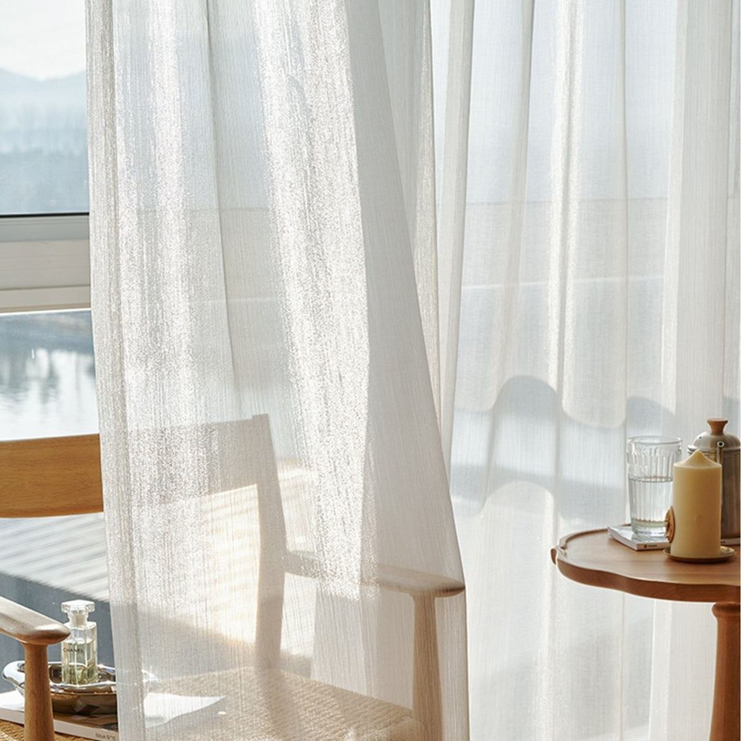 Transparente Leinen-Vorhänge, Leicht und Modern für Wohnzimmer | Karnz