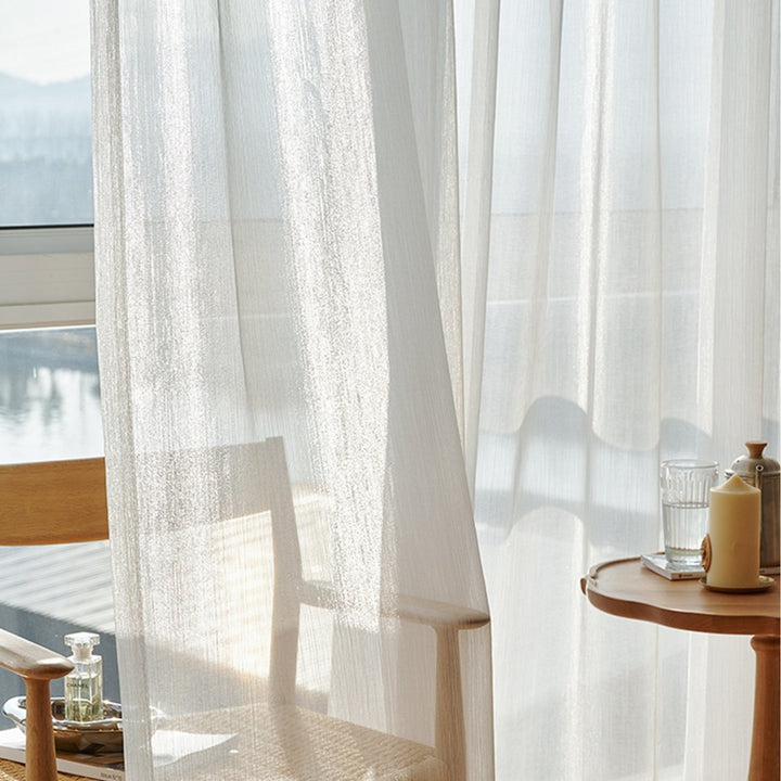 Transparente Leinen-Vorhänge, Leicht und Modern für Wohnzimmer | Karnz