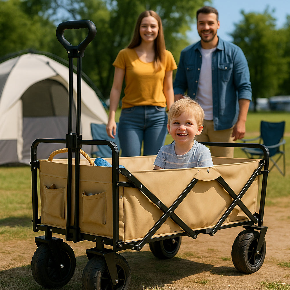 Bollerwagen, großes Modell - klappbar - für jedes Gelände | Karnz