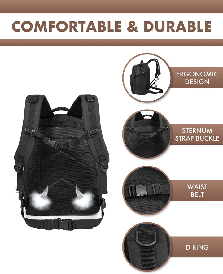 35L Outdoor Tactical Backpack mit Molle-System und Laptop-Aufbewahrung | Karnz