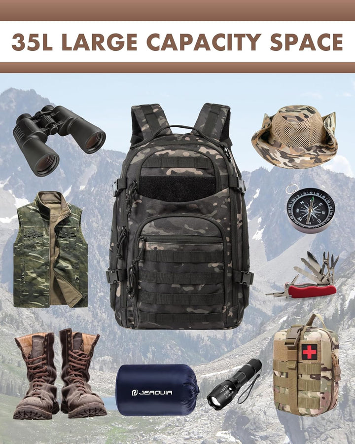 35L Outdoor Tactical Backpack mit Molle-System und Laptop-Aufbewahrung | Karnz