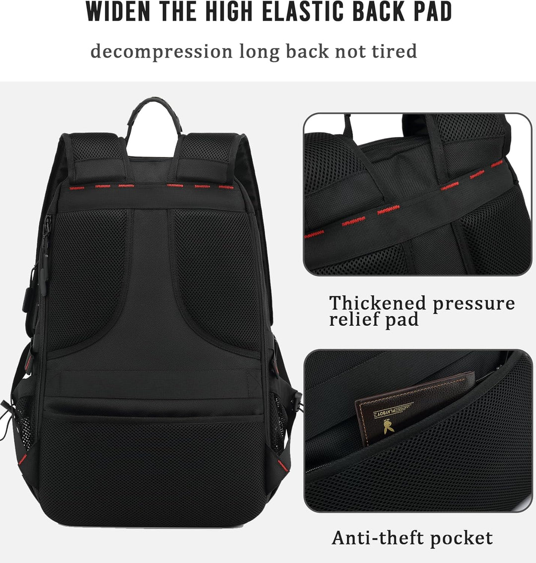 60L wasserdichter Reise-Laptop-Rucksack mit USB-Anschluss und Schuhfach | Karnz