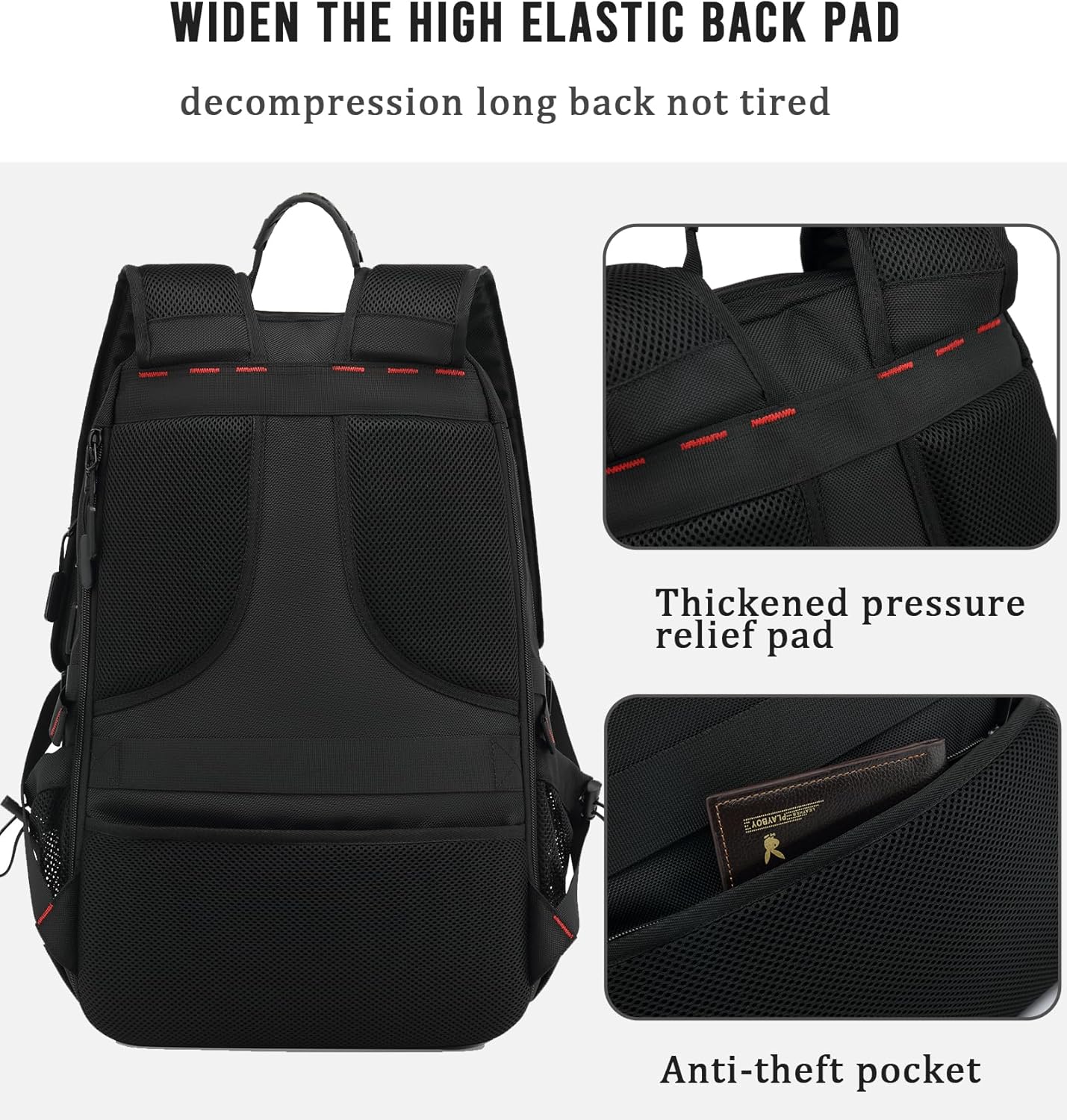 60L wasserdichter Reise-Laptop-Rucksack mit USB-Anschluss und Schuhfach | Karnz
