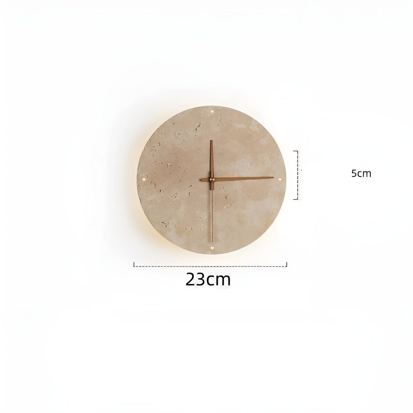 Travertin-Wanduhr mit LED-Beleuchtung – Minimalistisch & Dekorativ | Hochwertige Natursteinuhr