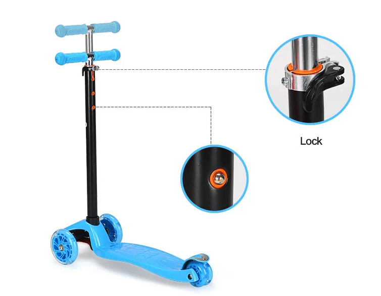 Roller 3 Räder mit LED-Licht (Blau oder Pink) | Karnz