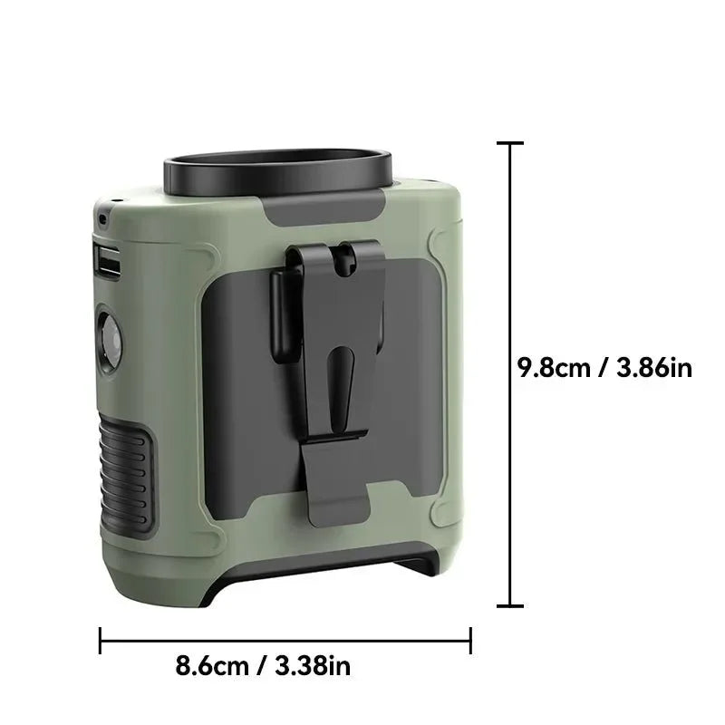 10000mAh Tragbarer Outdoor Taillenventilator – Hängender Hals & Starker Wind mit Powerbank & LED-Beleuchtung | Karnz