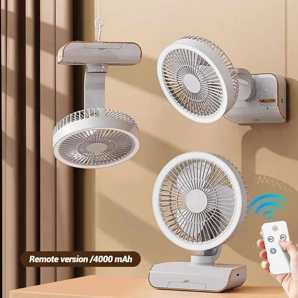 4000mAh Tragbarer Klimaanlagenventilator – Multi-Modus Stiller Kühlventilator für Zuhause & Camping | Karnz