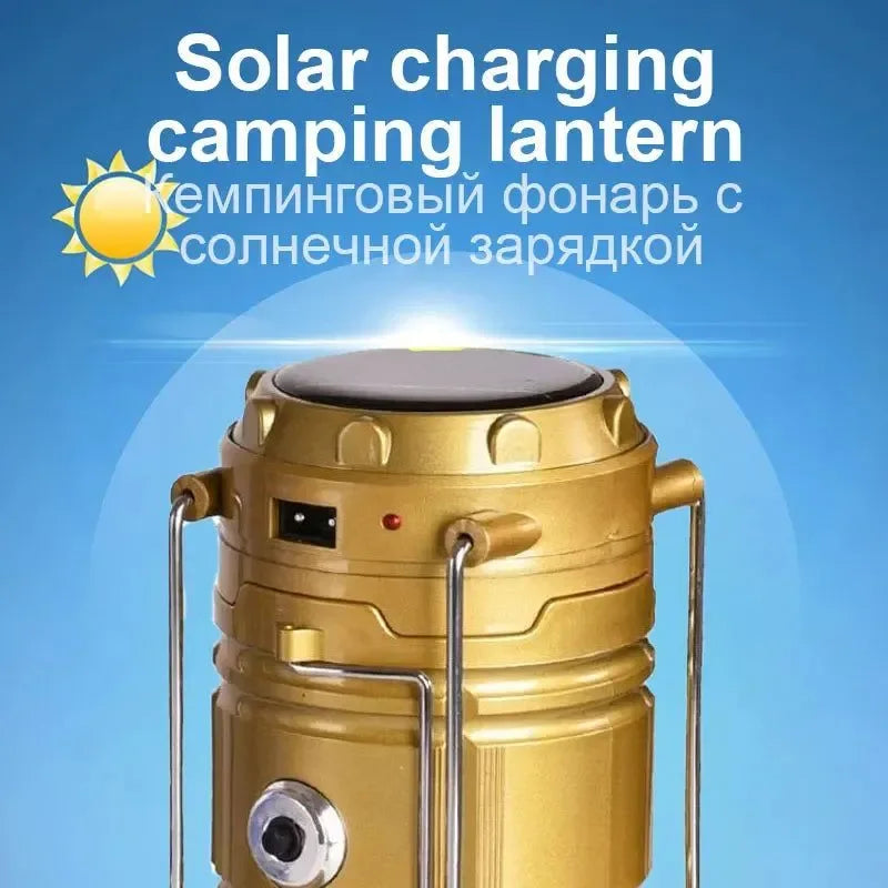 Multifunktionales Led Campinglicht Wiederaufladbare Campinglampe Solarstromladung Tragbarer Ventilator Laterne Notbeleuchtung im Freien | Karnz