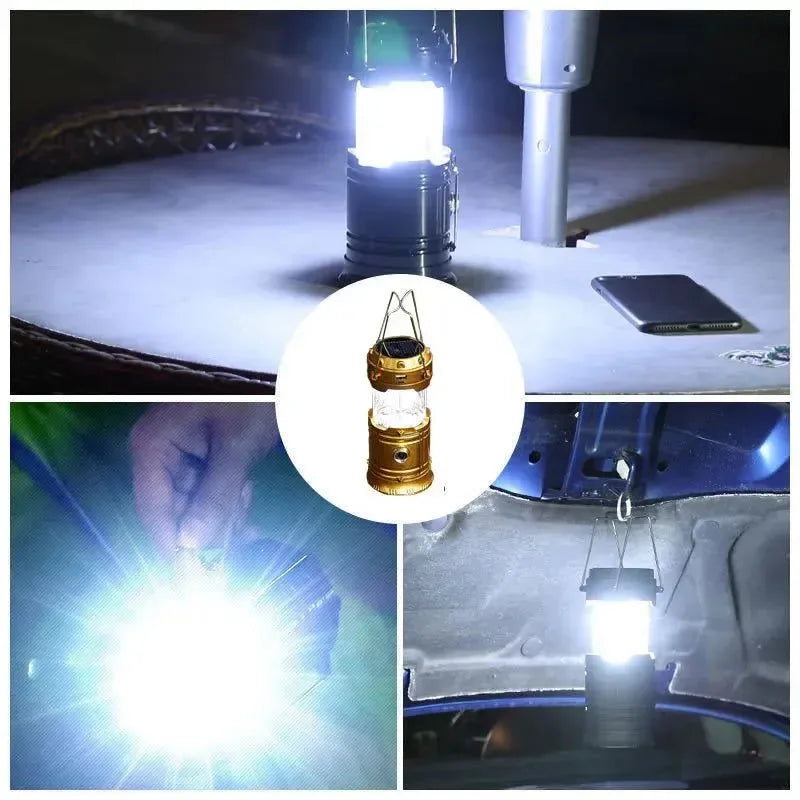Multifunktionales Led Campinglicht Wiederaufladbare Campinglampe Solarstromladung Tragbarer Ventilator Laterne Notbeleuchtung im Freien | Karnz