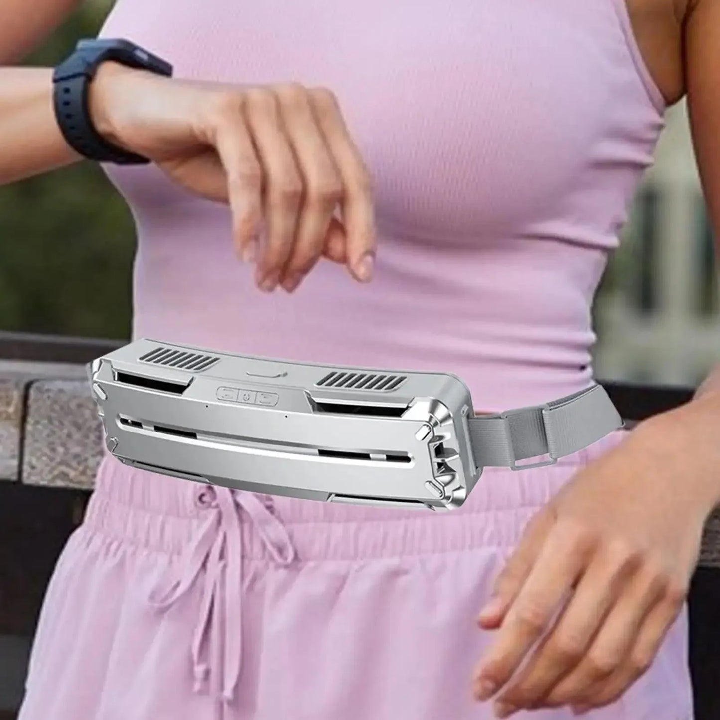 Tragbarer Eis-Taillengürtel-Ventilator - Klimaanlagenventilator für Zuhause, Camping, Klettern | Karnz