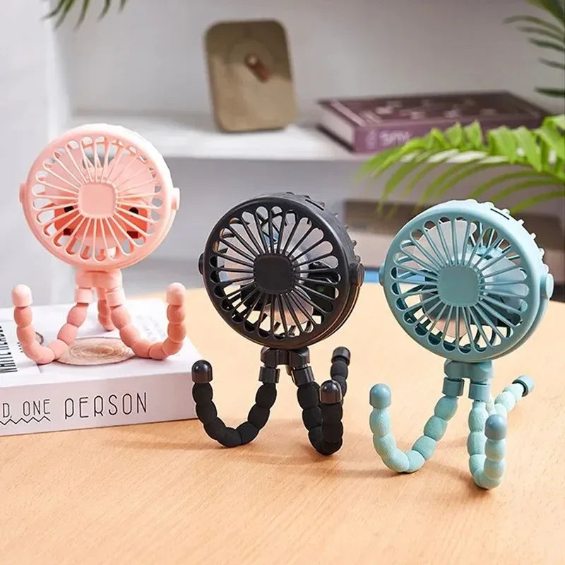 Portabler Octopus Ventilator – Flexibler, vielseitig einsetzbarer USB Ventilator für Reisen, Büro & Camping | Karnz