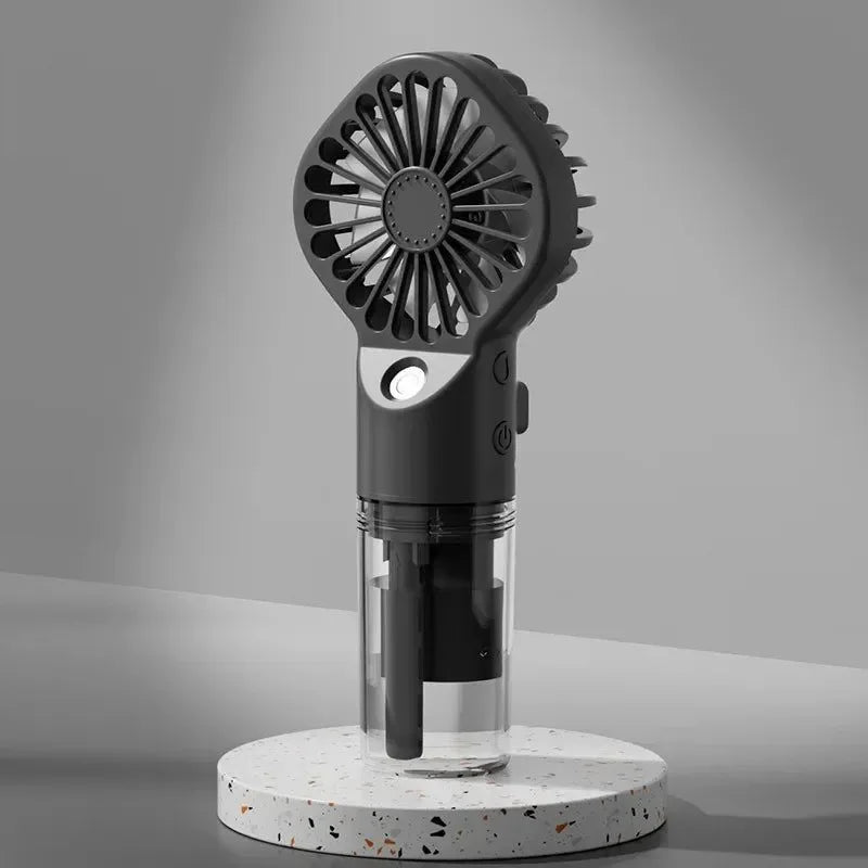Tragbarer wiederaufladbarer Handmistventilator - Batterie betriebenes USB Mini-Klimagerät für Reisen und Outdoor-Nutzung | Karnz